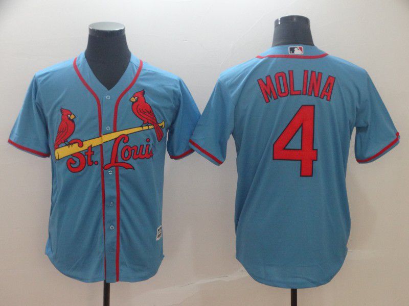 2019 MLB Men St.Louis Cardinals #4 Molina blue game Jerseys->boston red sox->MLB Jersey